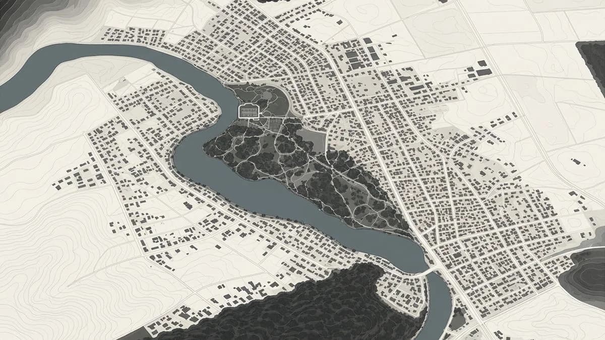 Map illustration of Mogoșoaia from Energy Communities Initiative.